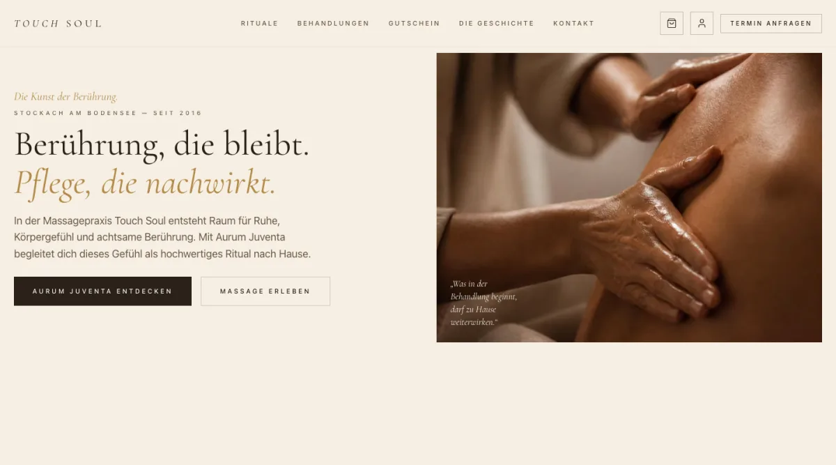 Startseite von Touch Soul